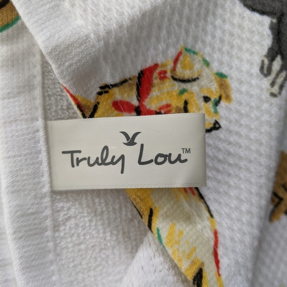 Boston Terrier Various Breed Dog Print Kitchen Towel Set Of Two White Multi NWT - Picture 11 of 14